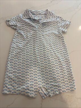 Baby Blue Car-Print One-Piece Bodysuit